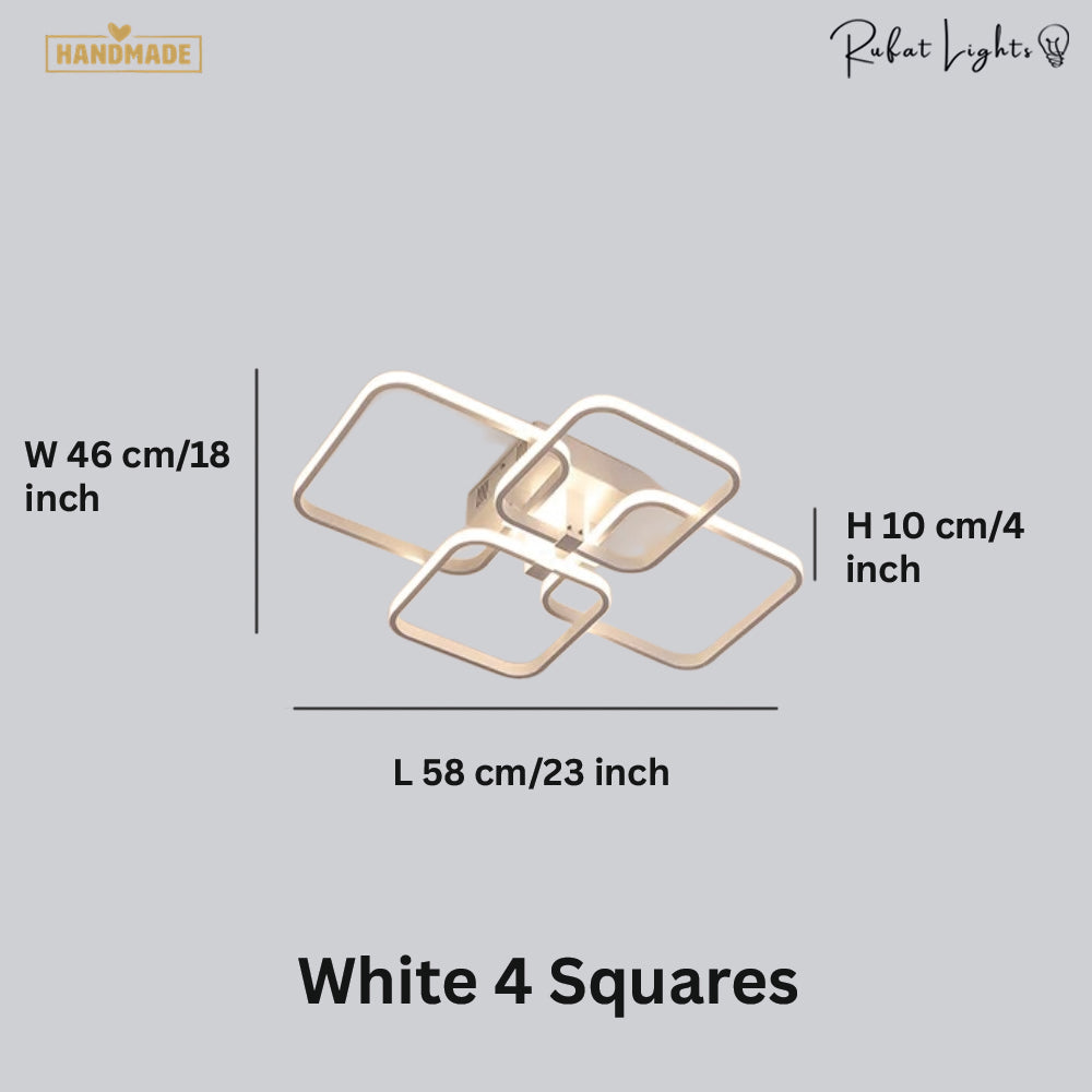Rectangle Acrylic Aluminum Ceiling Chandeliers
