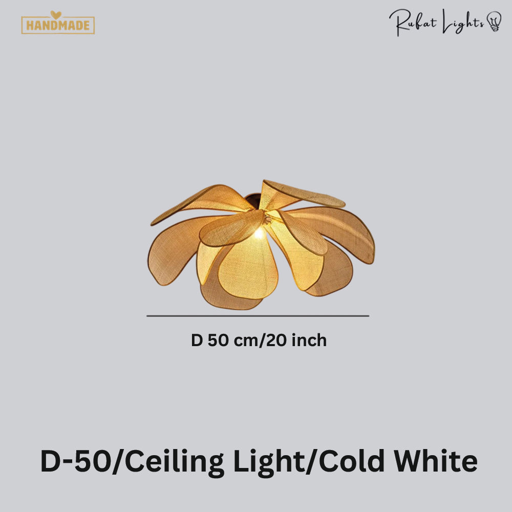 Rattan Flower Handmade Pendant Light