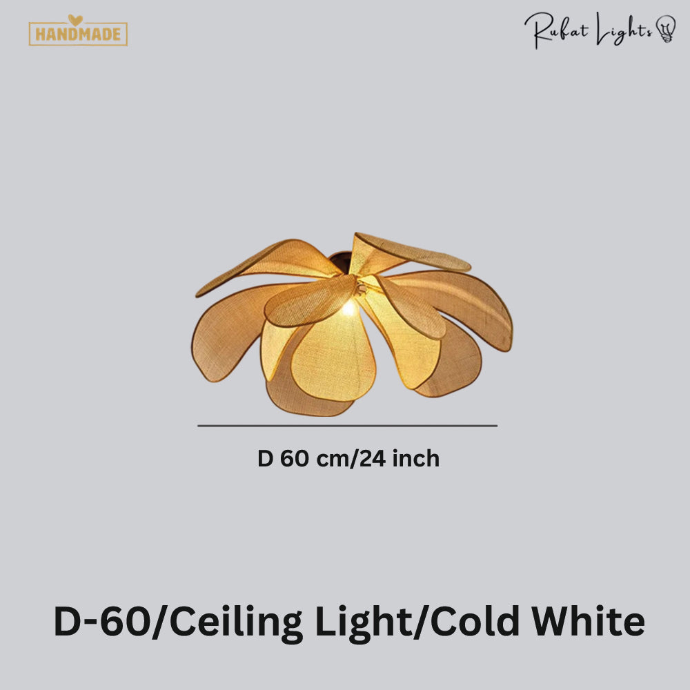 Rattan Flower Handmade Pendant Light