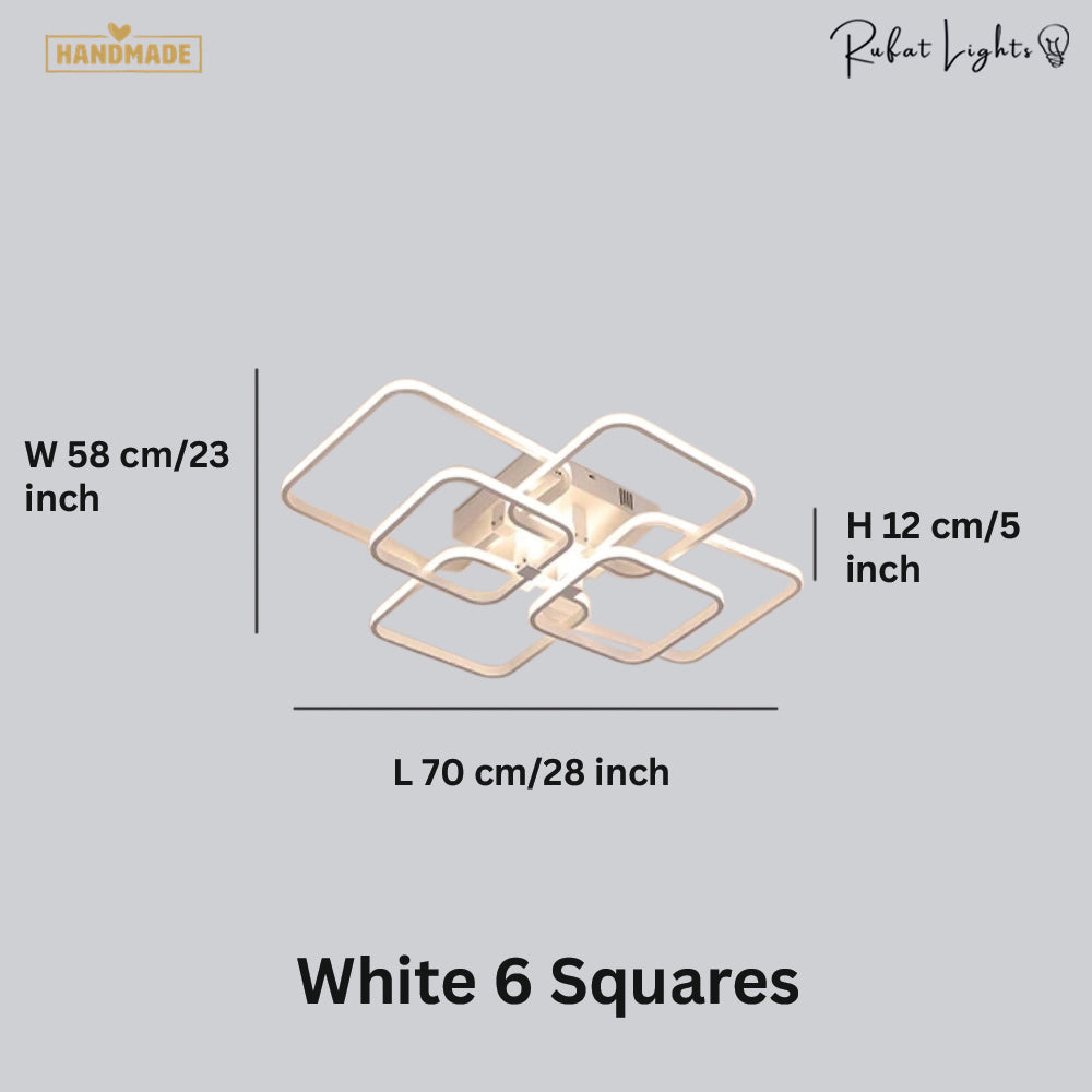 Rectangle Acrylic Aluminum Ceiling Chandeliers
