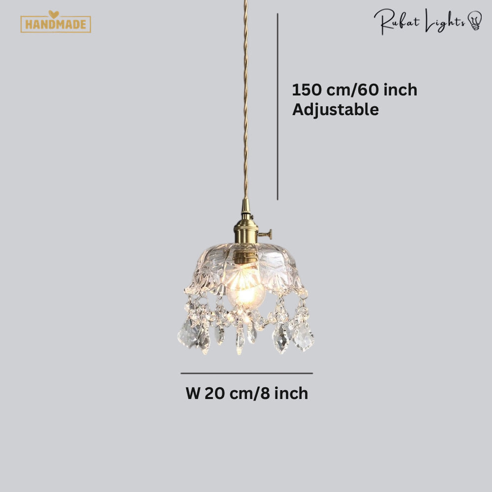 Crystal Sparkle Glass Pendant Lamp