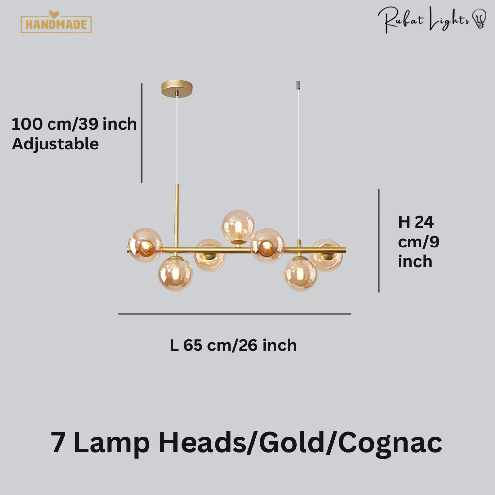 Light Glass Sphere Chandelier 7/9/11 Balls