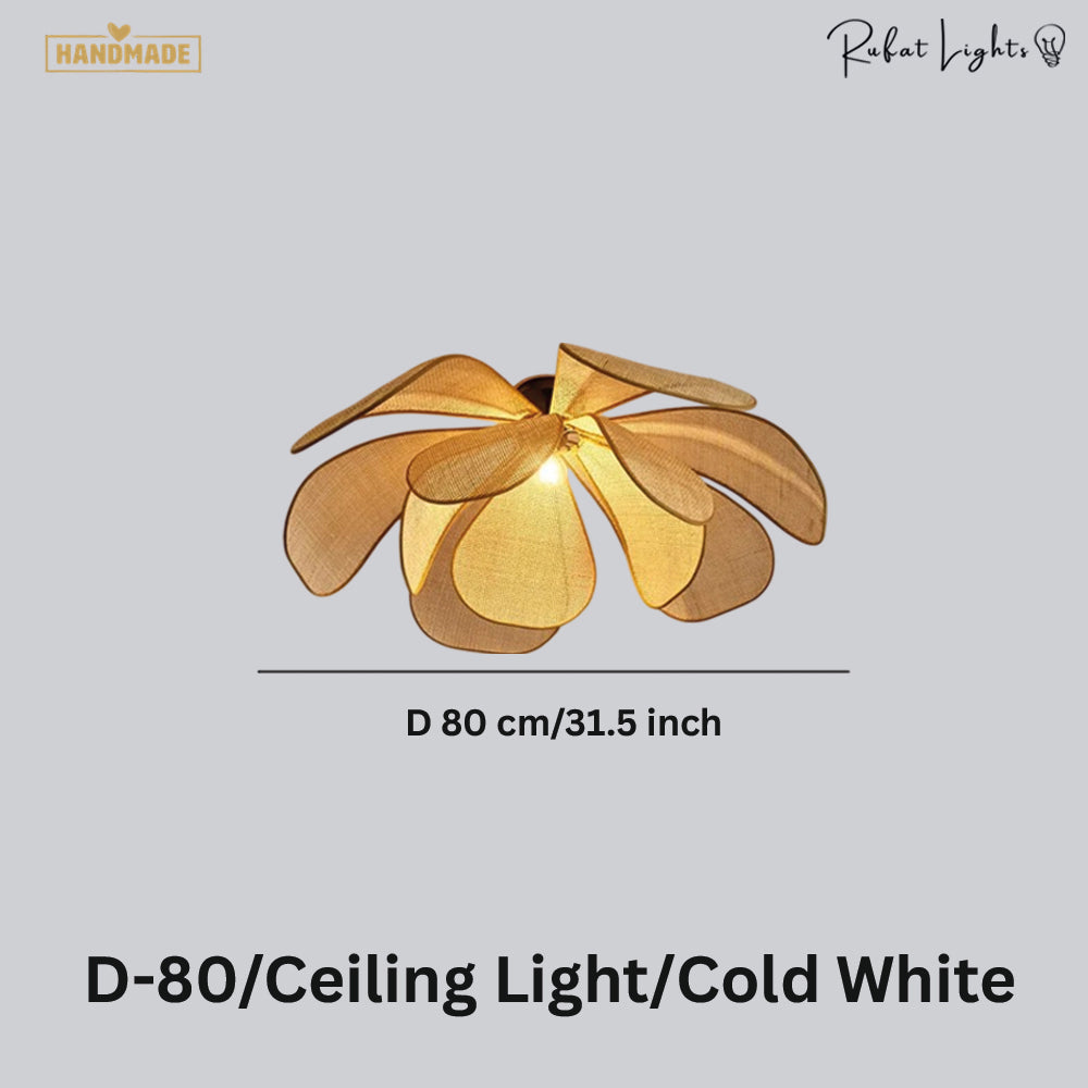 Rattan Flower Handmade Pendant Light