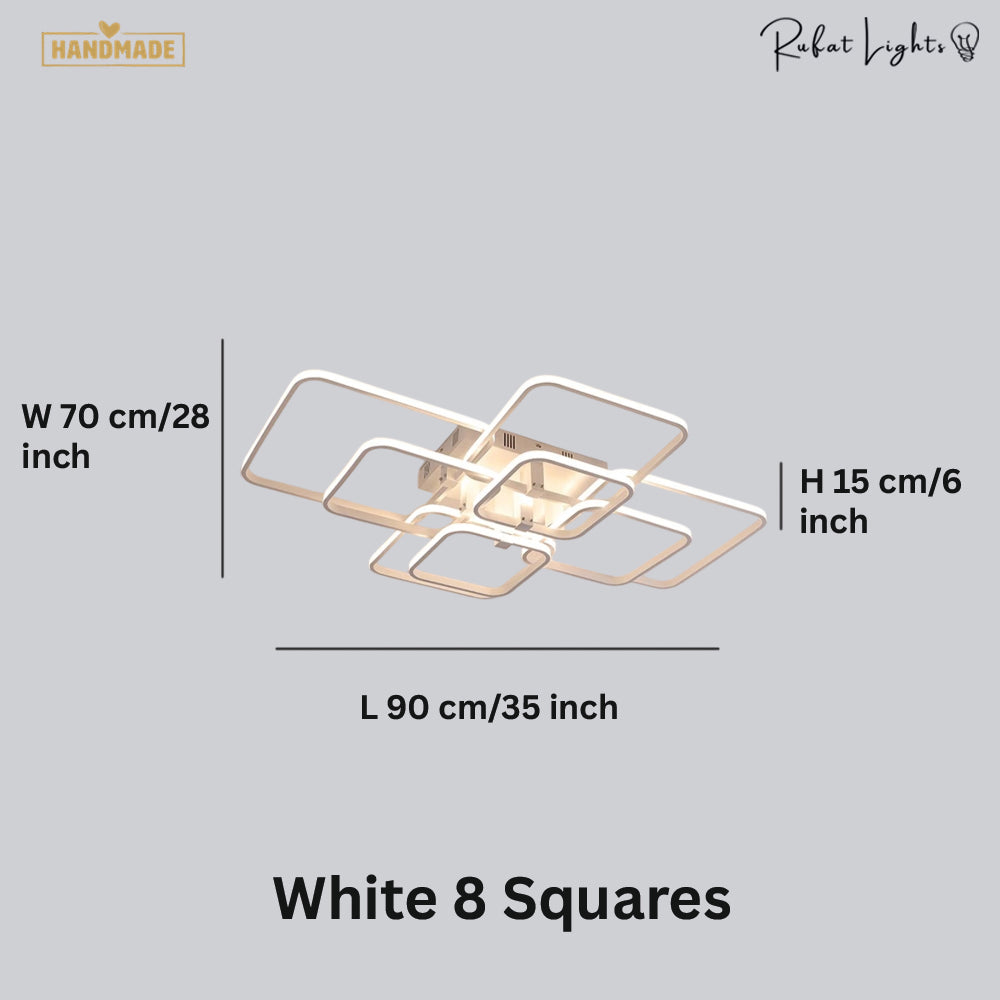 Rectangle Acrylic Aluminum Ceiling Chandeliers