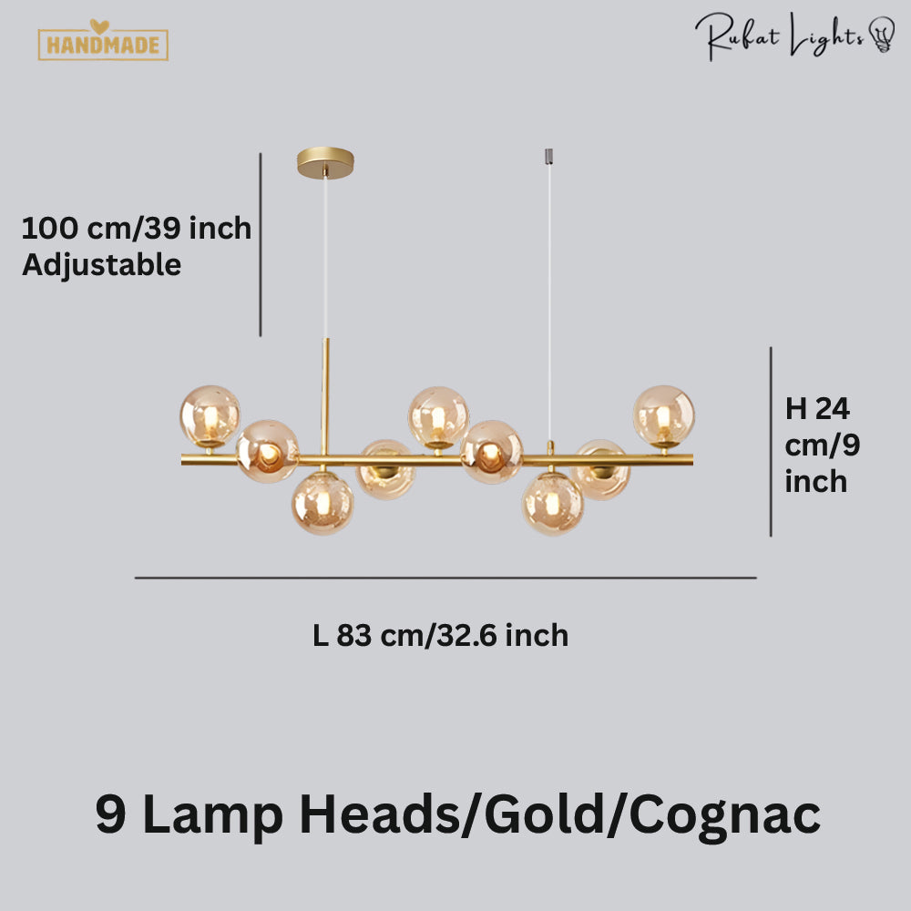 Light Glass Sphere Chandelier 7/9/11 Balls