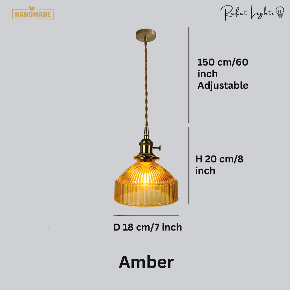 Modern Vintage Glass Lampshade Pendant Lights