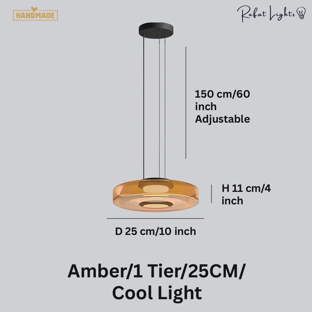 Minimalism Glass LED Chandelier Light