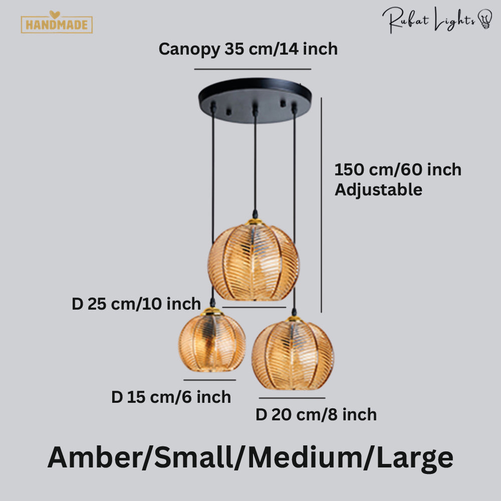 Contemporary Glass Patterned Pendant Lights