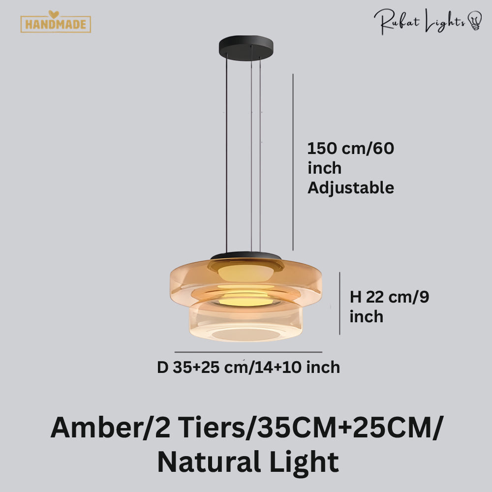 Minimalism Glass LED Chandelier Light