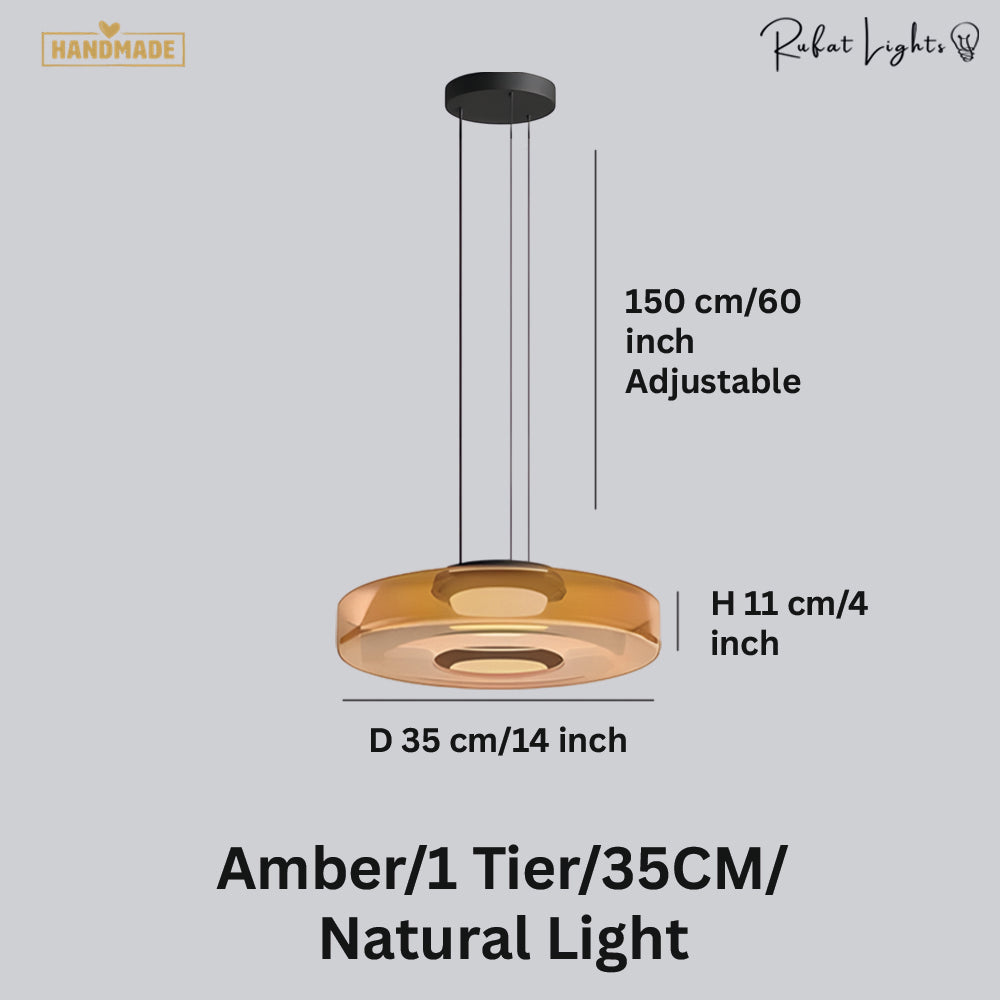 Minimalism Glass LED Chandelier Light