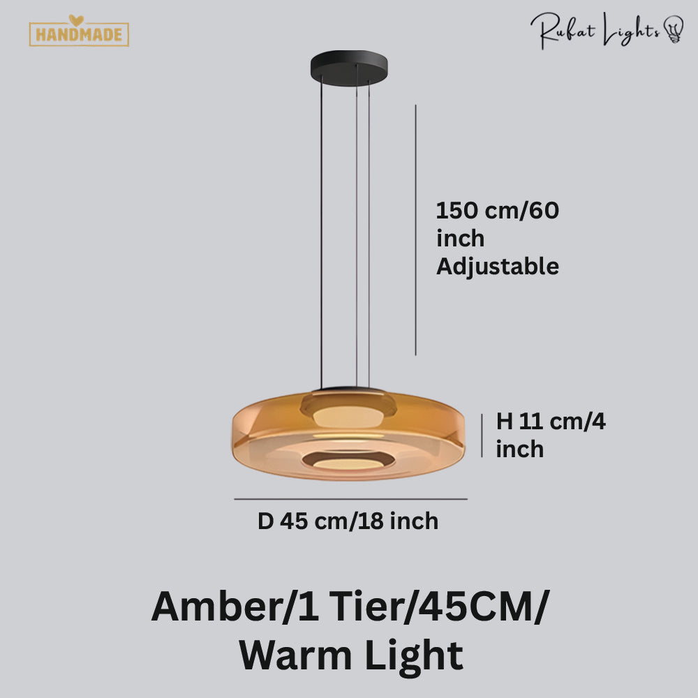 Minimalism Glass LED Chandelier Light