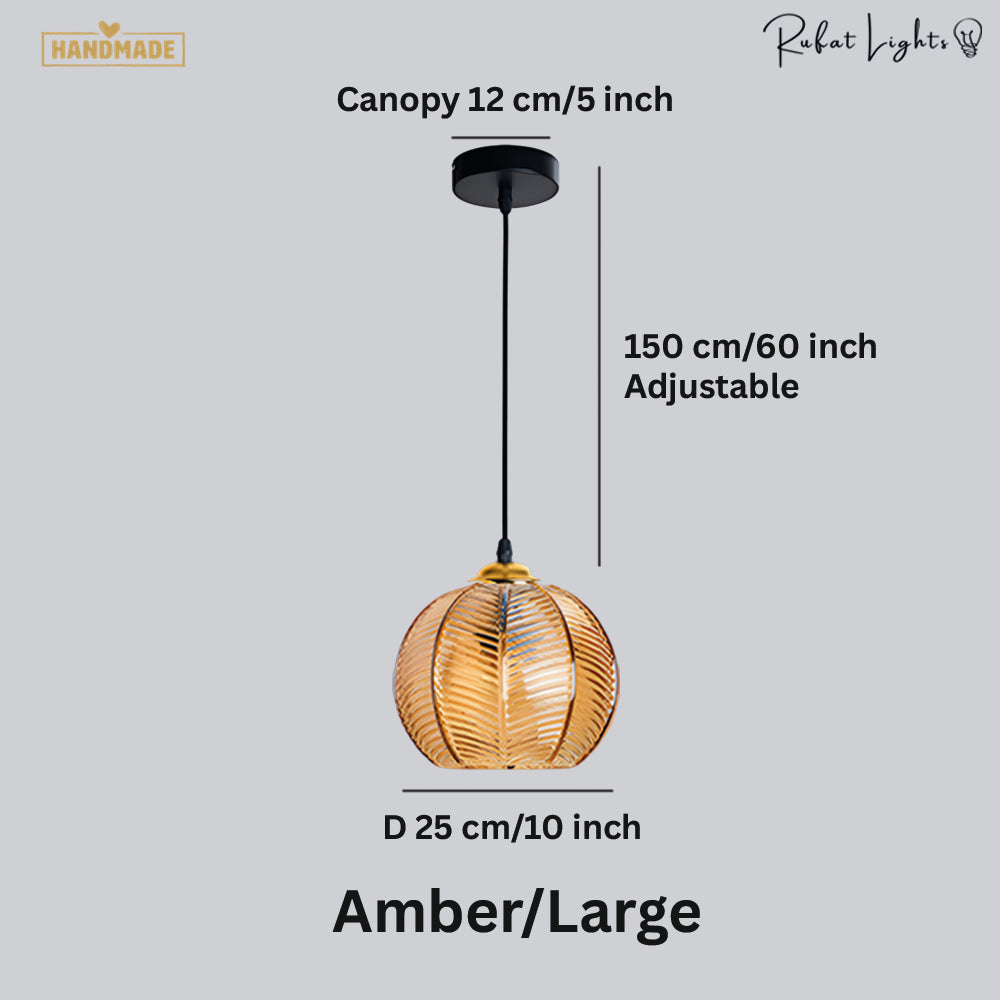 Contemporary Glass Patterned Pendant Lights