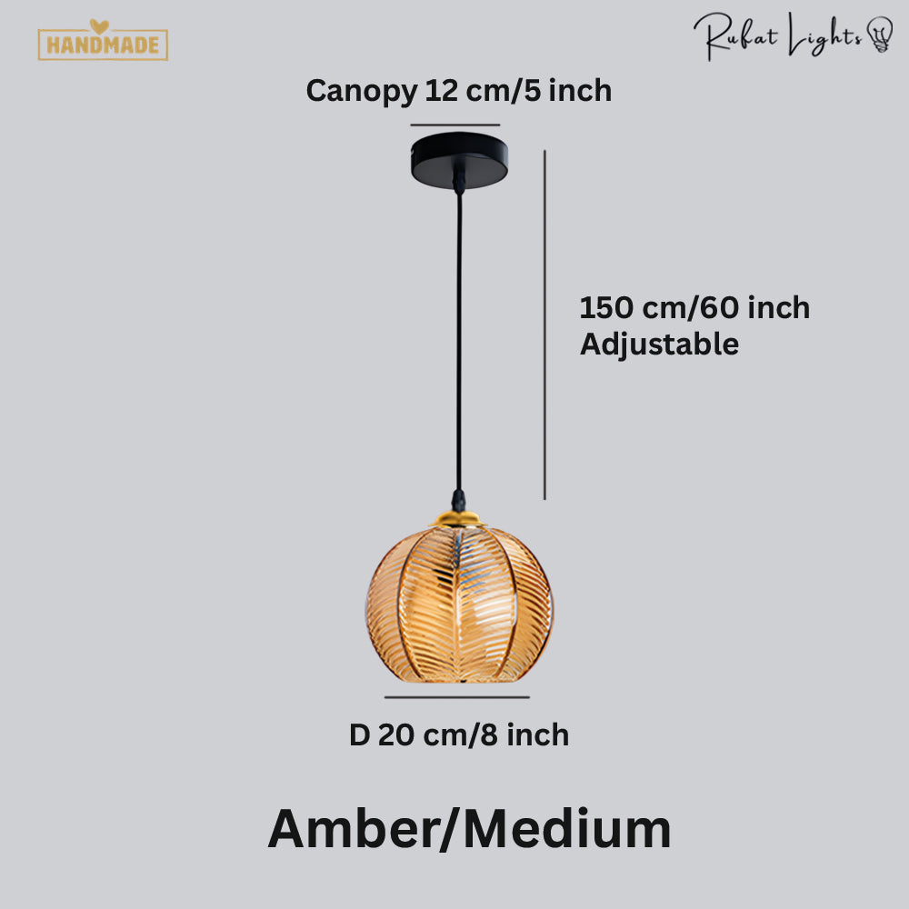 Contemporary Glass Patterned Pendant Lights