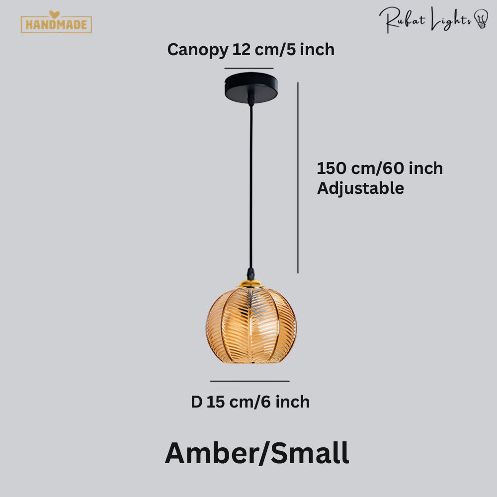 Contemporary Glass Patterned Pendant Lights