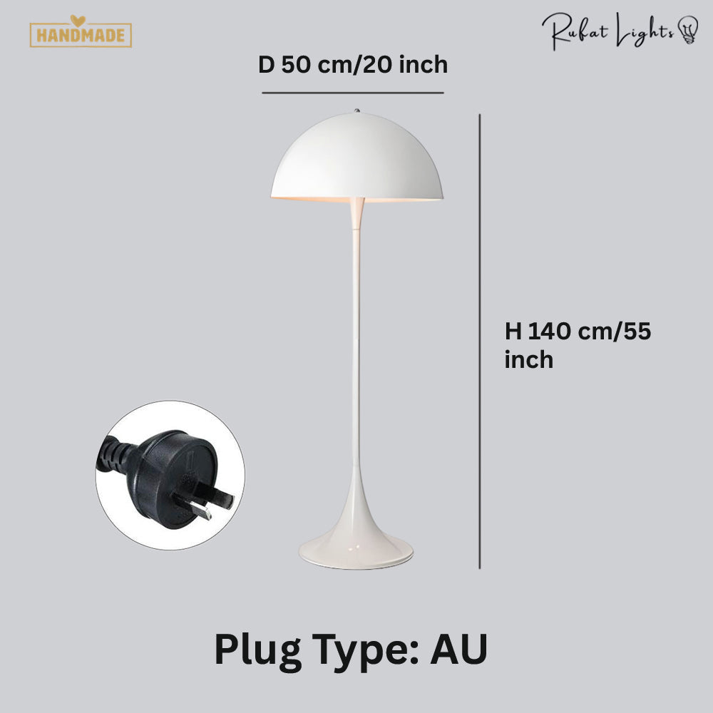 Panthella Acrylic White Mushroom Floor Lamp