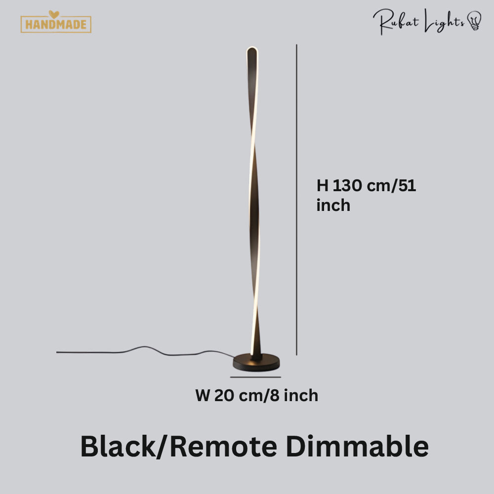 Modern Spiral Long Line Dimmable Floor Lamp