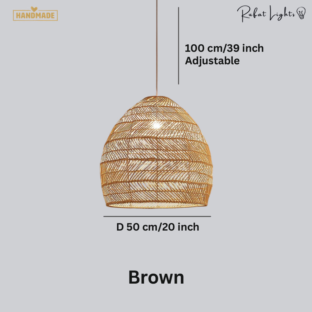 Japanese Serenity Bamboo Shade Pendant Lamp