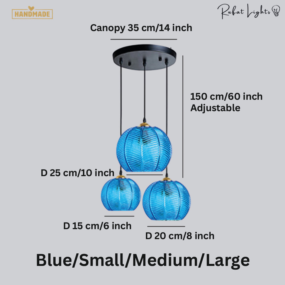 Contemporary Glass Patterned Pendant Lights