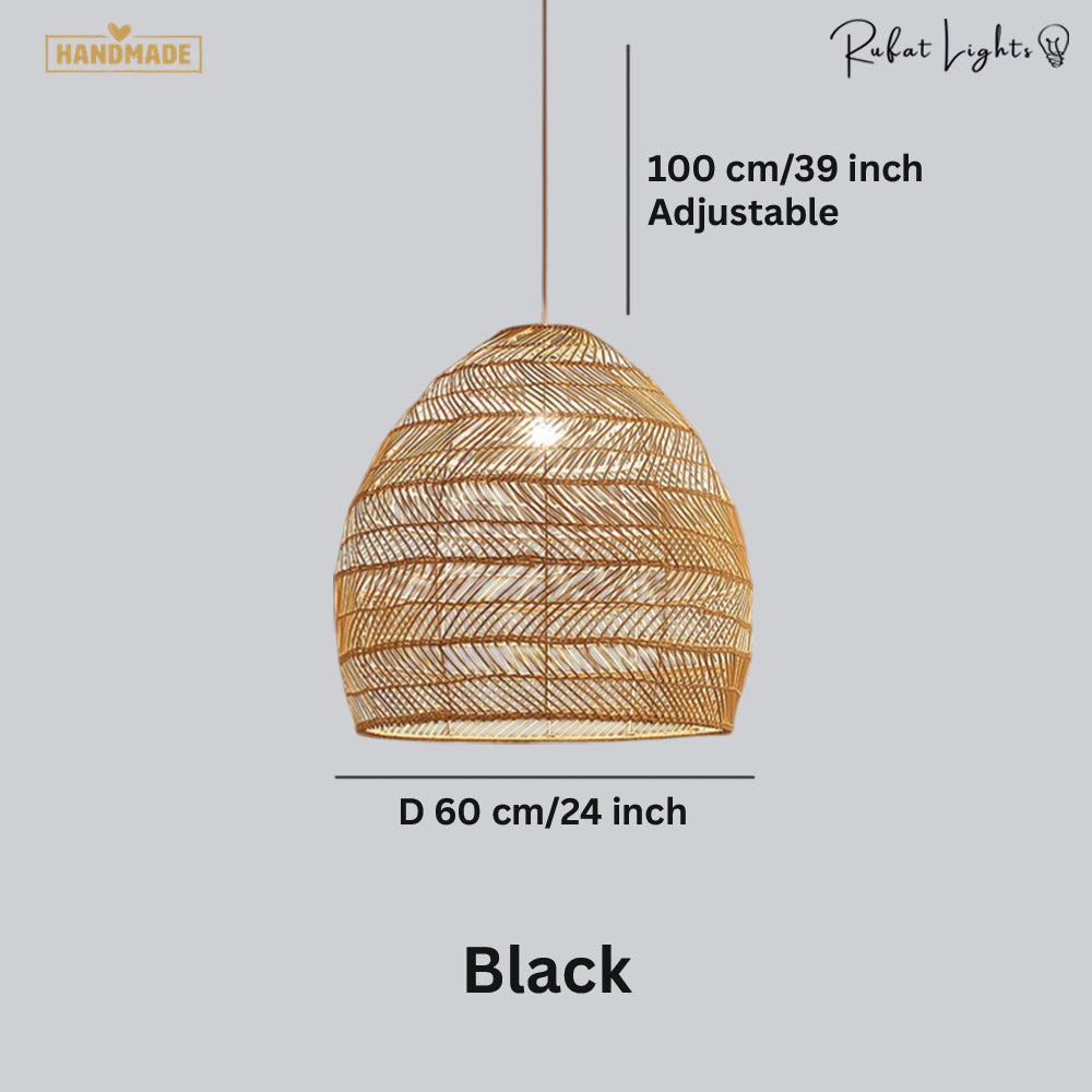 Japanese Serenity Bamboo Shade Pendant Lamp