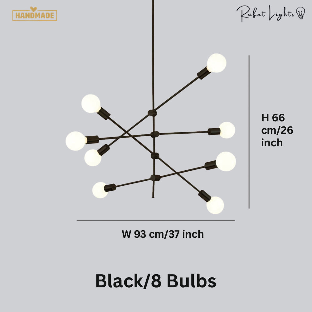 Contemporary Gold Rod Chandelier Lighting