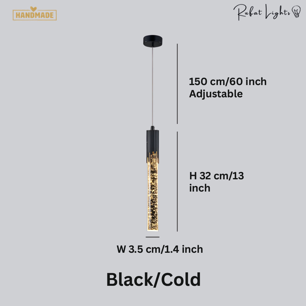 Crystal Radiance LED Bar Pendant Light