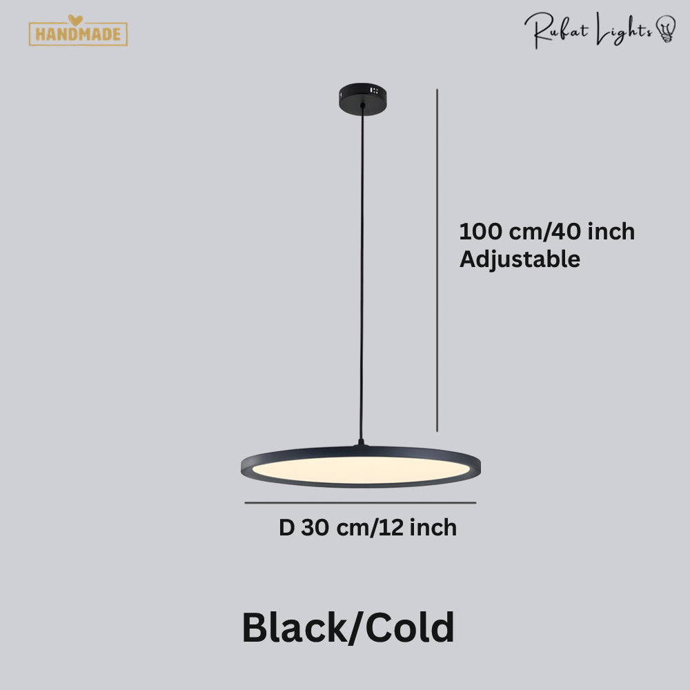 Round Metal Disc LED Pendant Lights