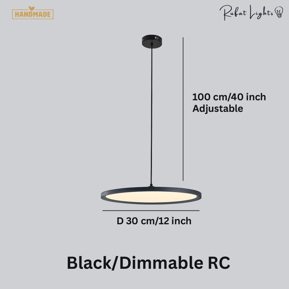 Round Metal Disc LED Pendant Lights