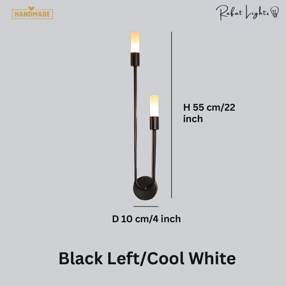 Modern Copper U-Shape Luster LED Wall Lamp