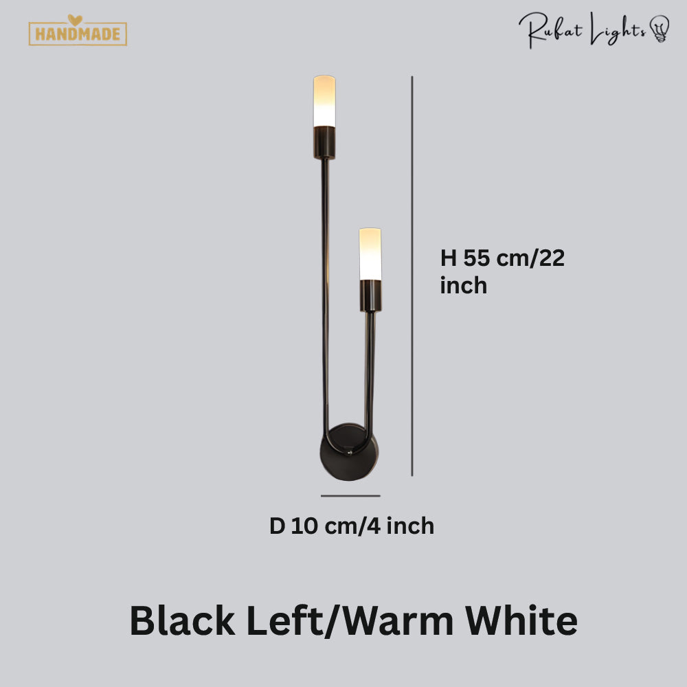 Modern Copper U-Shape Luster LED Wall Lamp