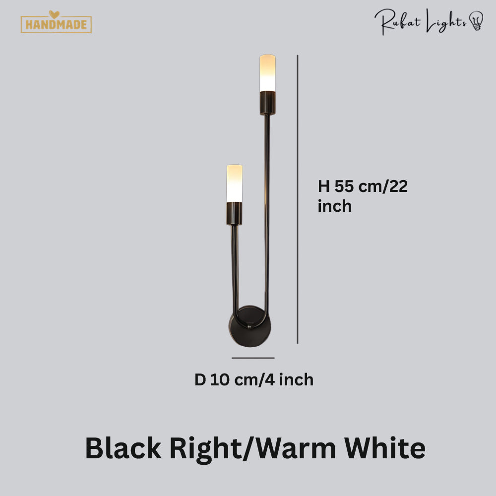 Modern Copper U-Shape Luster LED Wall Lamp