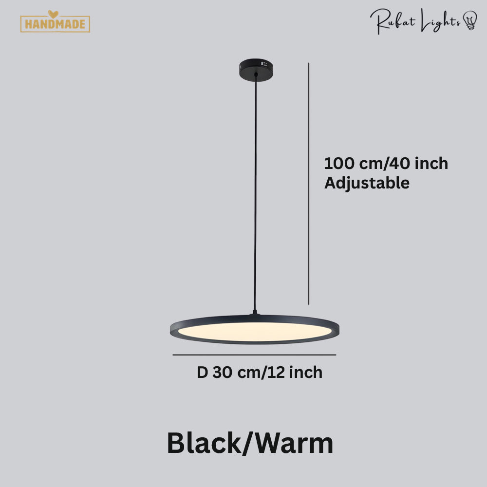 Round Metal Disc LED Pendant Lights