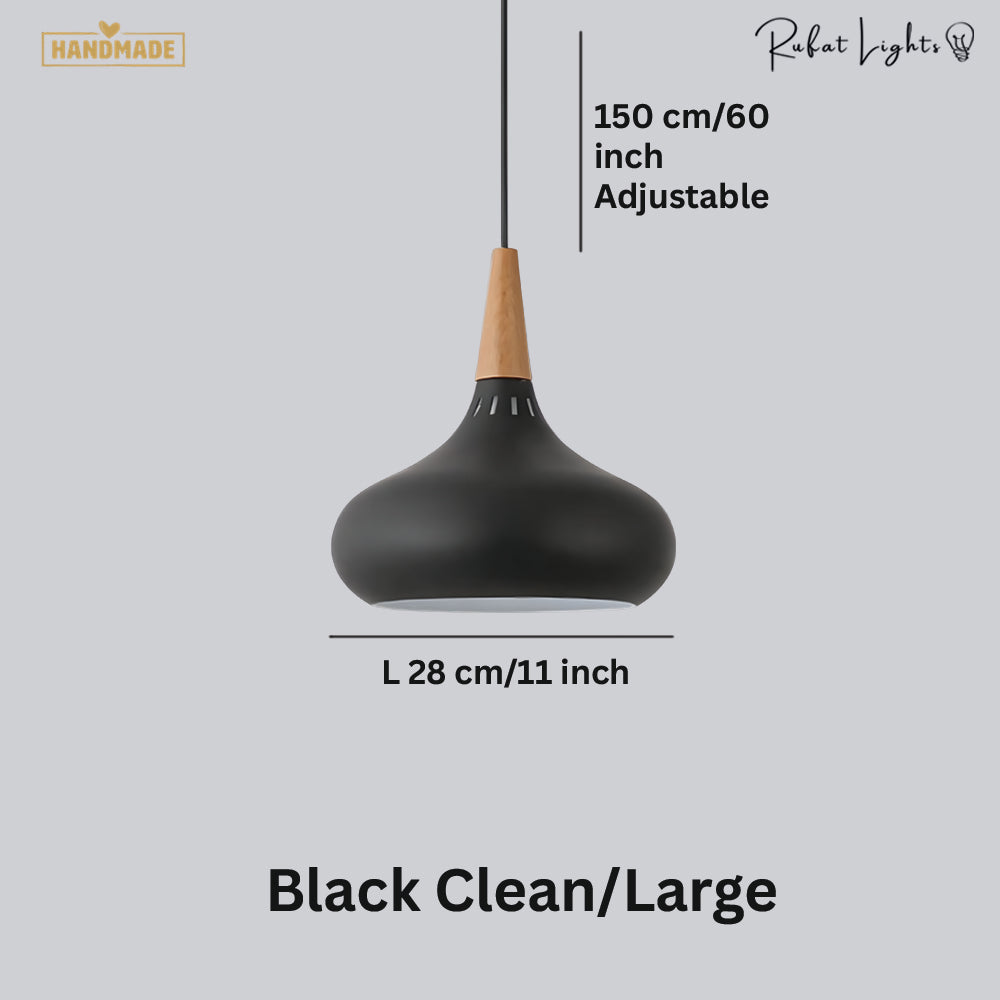 Nordic Wood Metal Pendant Lights - Illuminate Your Living Space