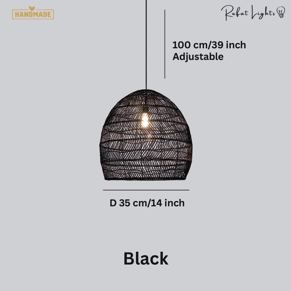 Japanese Serenity Bamboo Shade Pendant Lamp