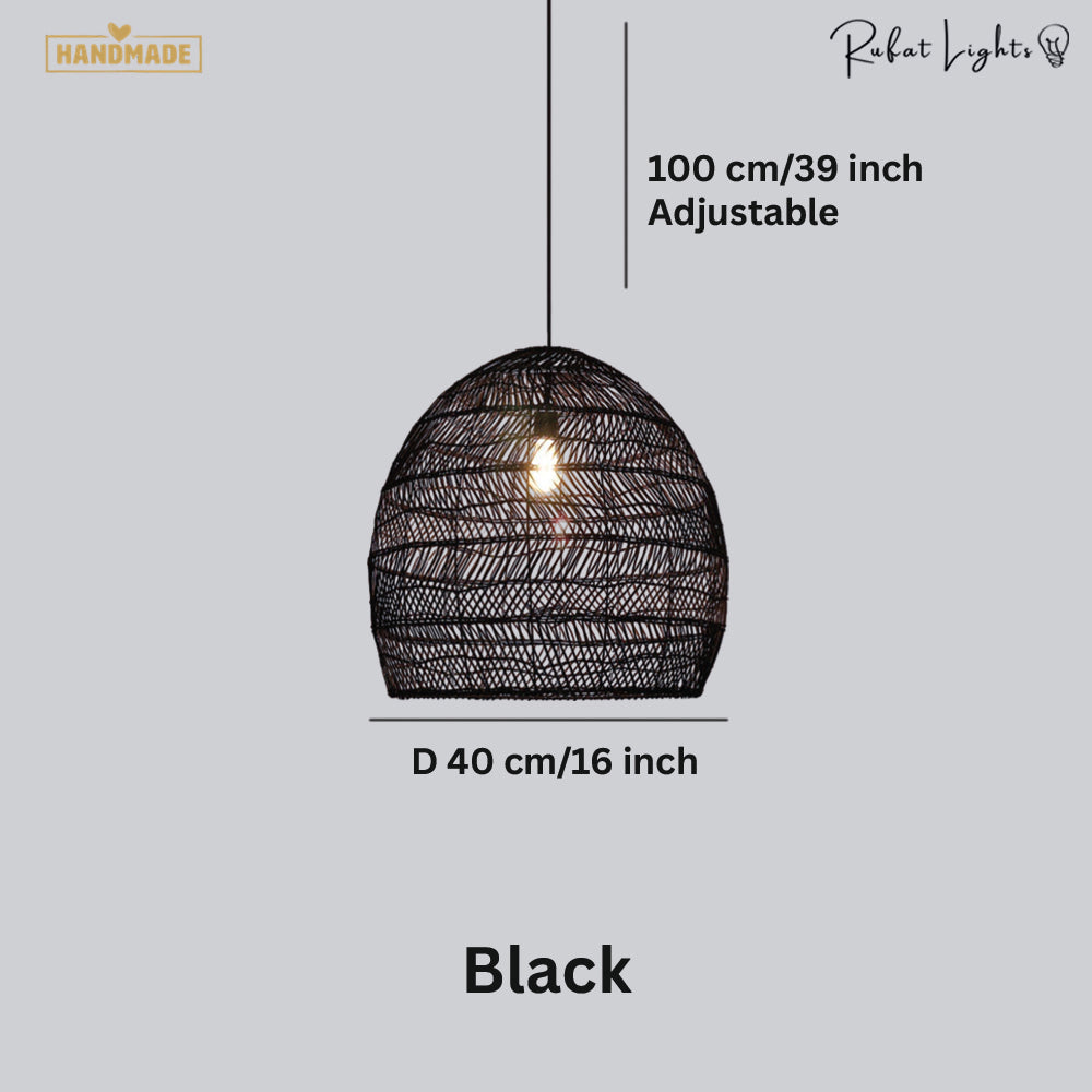 Japanese Serenity Bamboo Shade Pendant Lamp