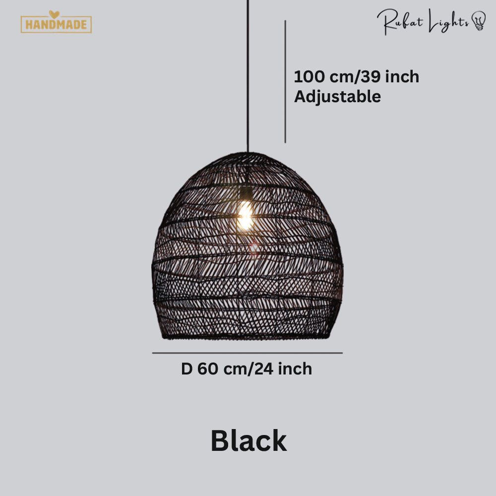 Japanese Serenity Bamboo Shade Pendant Lamp