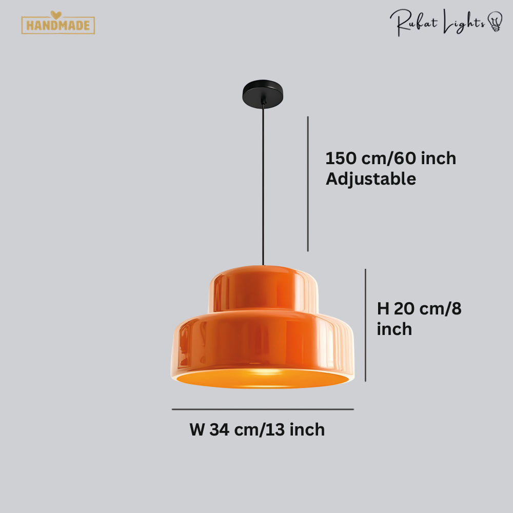 Nordic Vintage Orange Ceiling Pendant Light