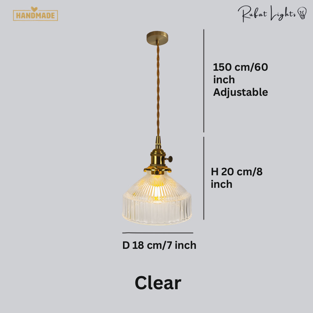 Modern Vintage Glass Lampshade Pendant Lights