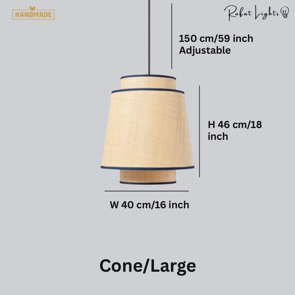 Contemporary LED Rattan Pendant Lights