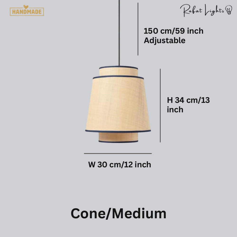 Contemporary LED Rattan Pendant Lights