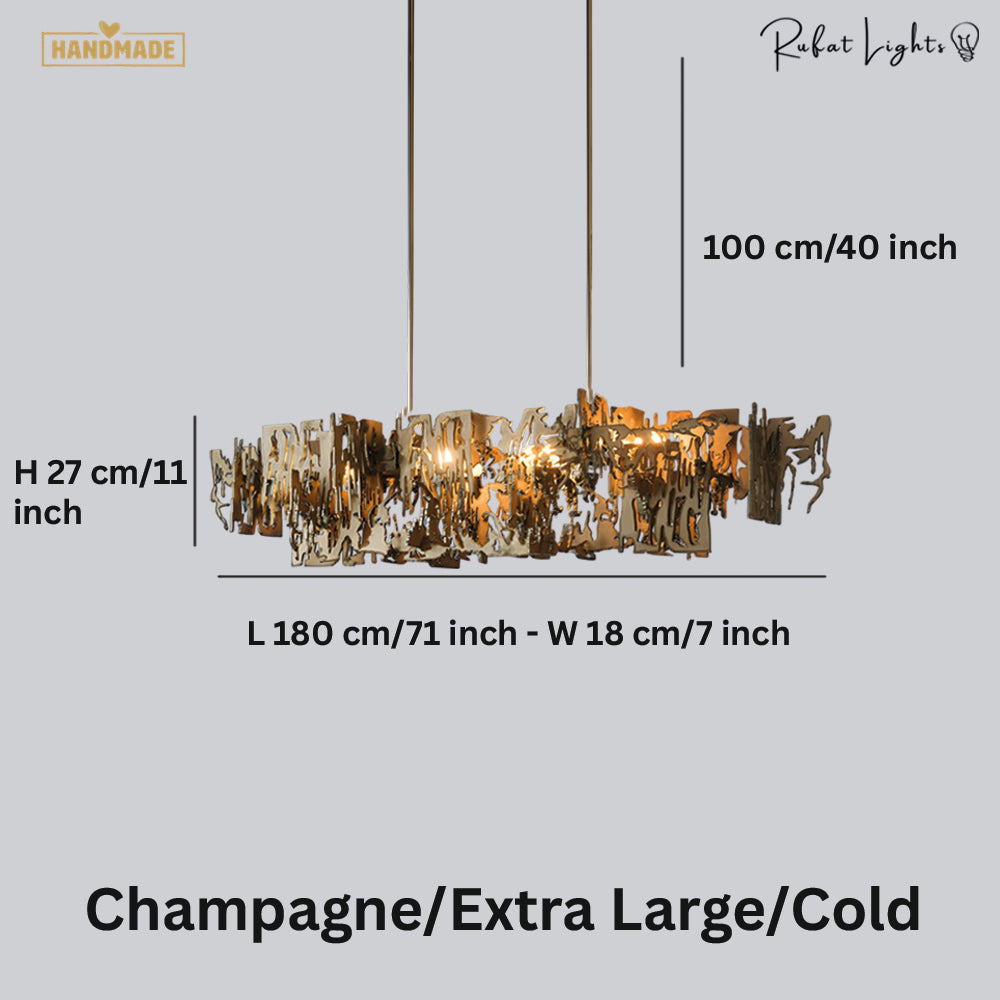 Retro Metal Fragment Art Chandelier Pendant