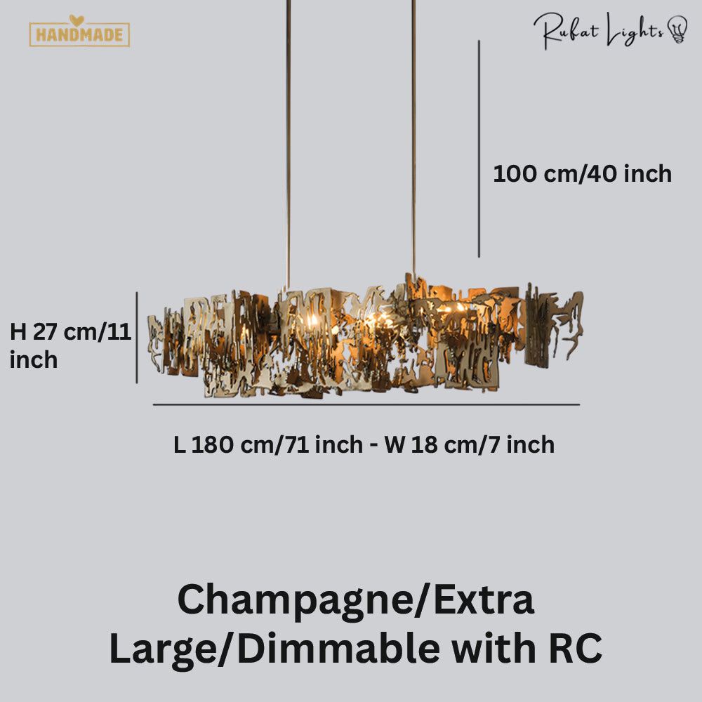 Retro Metal Fragment Art Chandelier Pendant