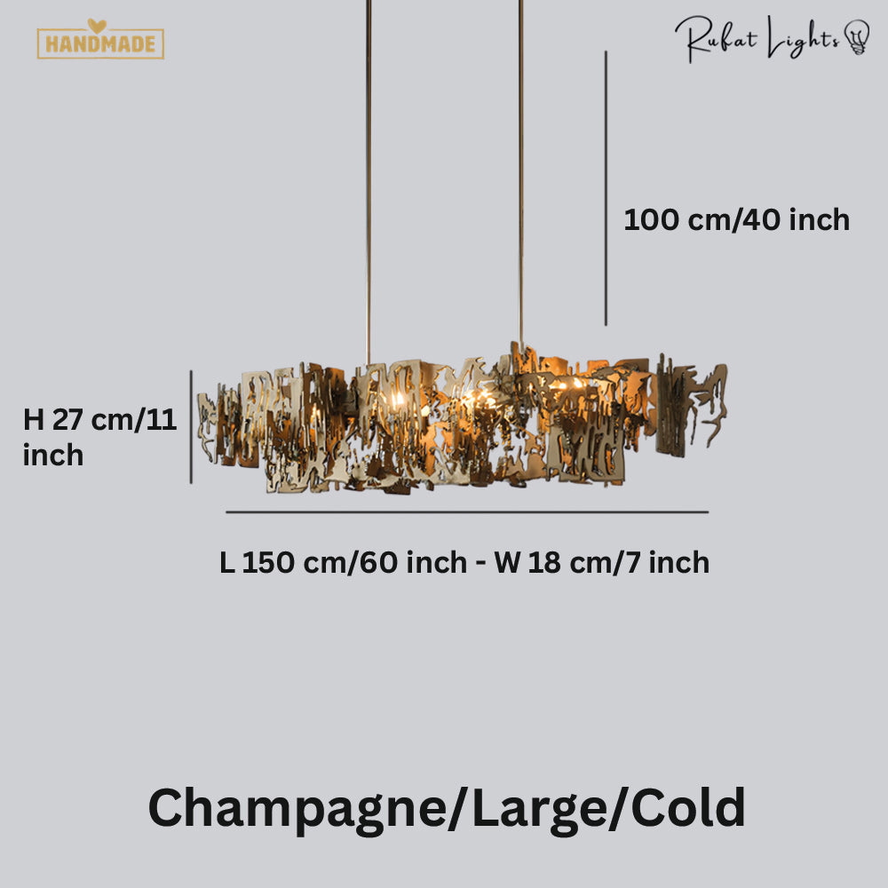 Retro Metal Fragment Art Chandelier Pendant
