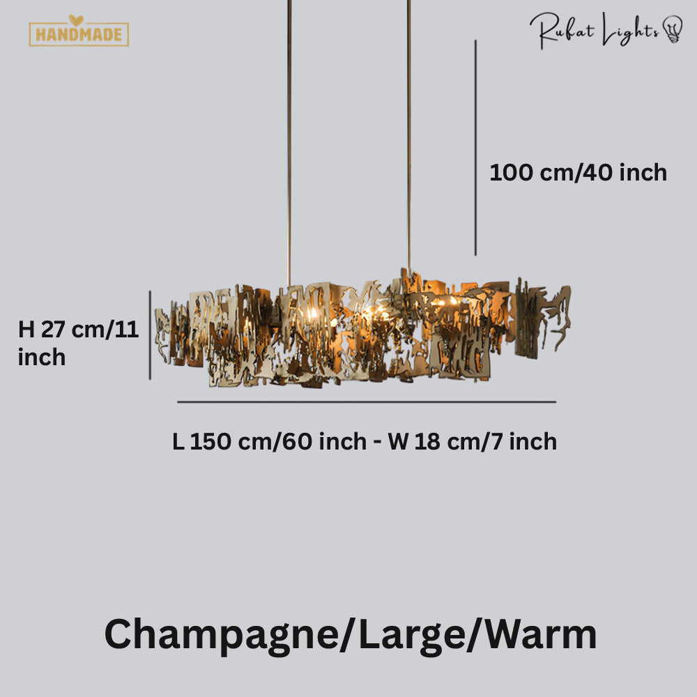 Retro Metal Fragment Art Chandelier Pendant