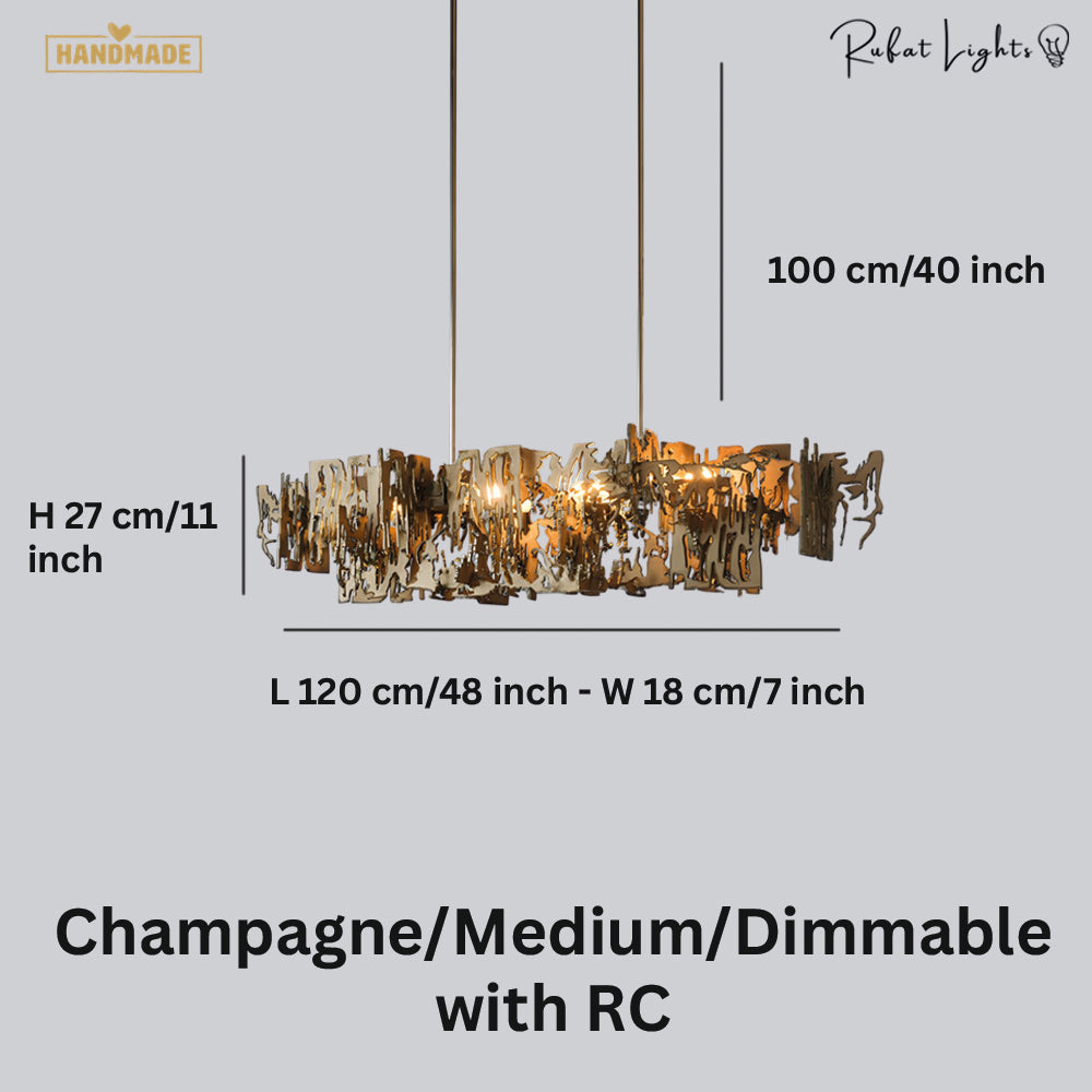 Retro Metal Fragment Art Chandelier Pendant