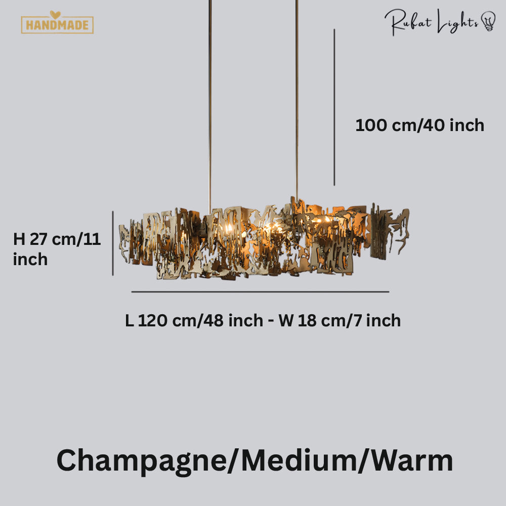 Retro Metal Fragment Art Chandelier Pendant