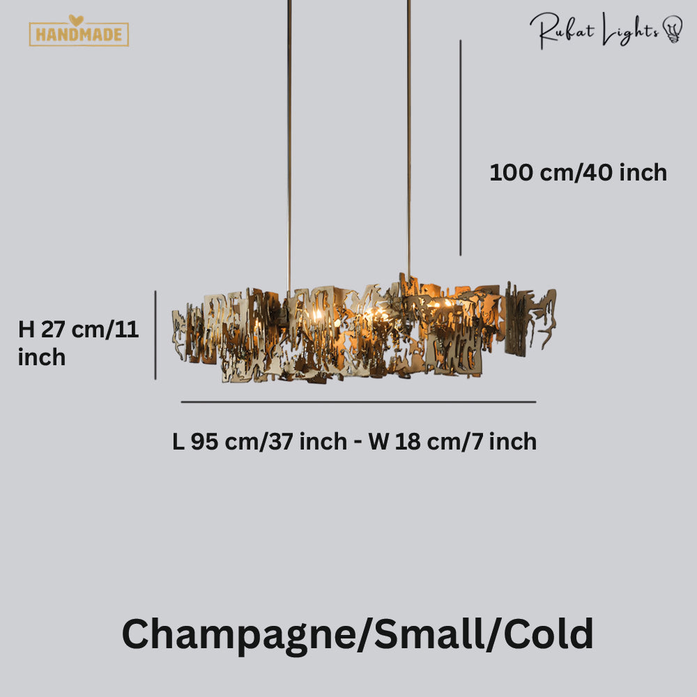 Retro Metal Fragment Art Chandelier Pendant