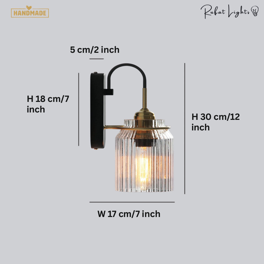 Industrial Style Glass Funnel Wall Lamps