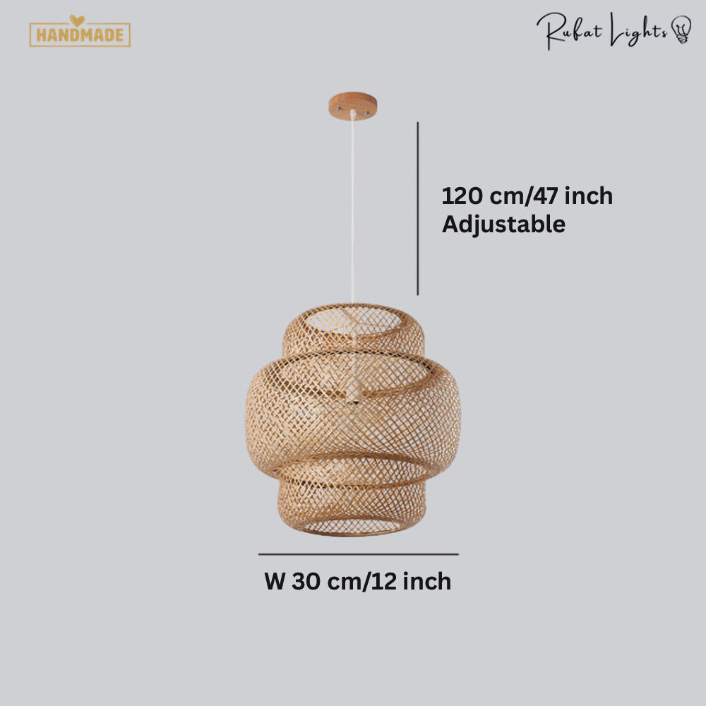 Hand Knitted Weaving Bamboo Pendant Lamp