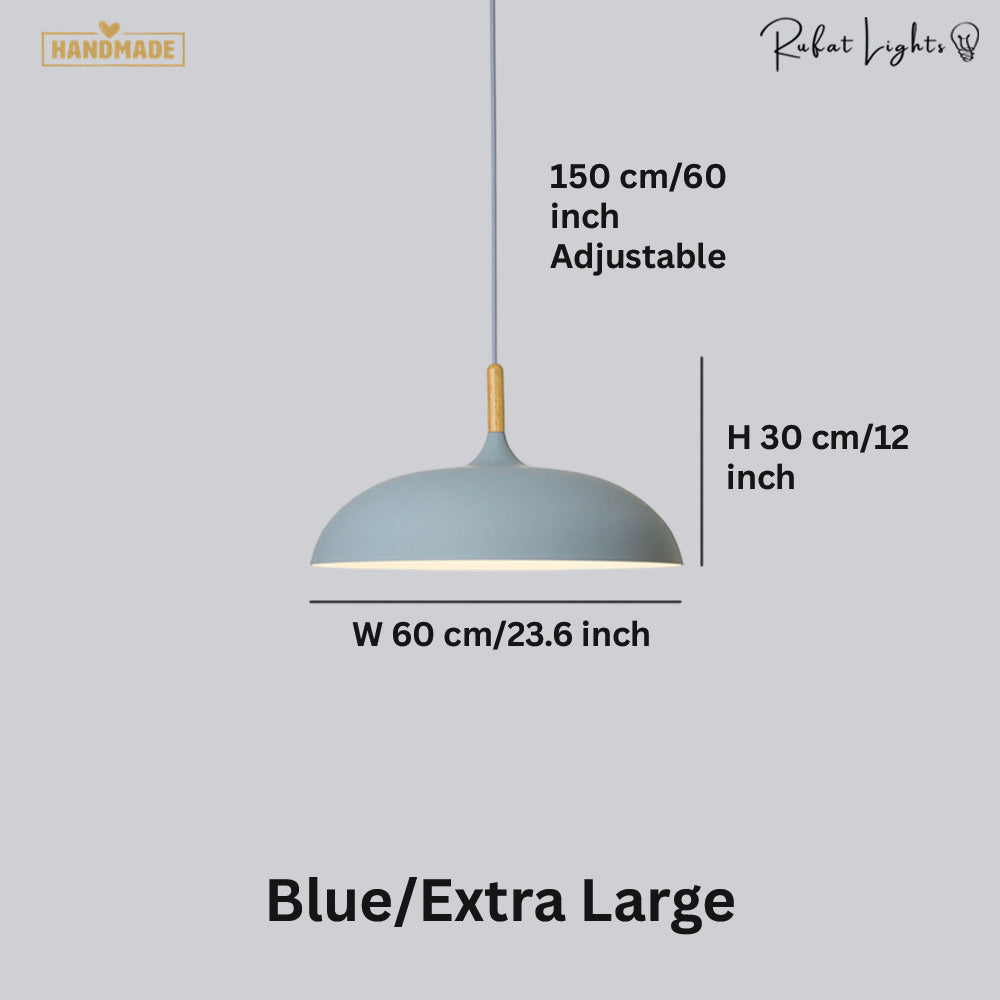 Minimalist Wood & Aluminum Pendant Light