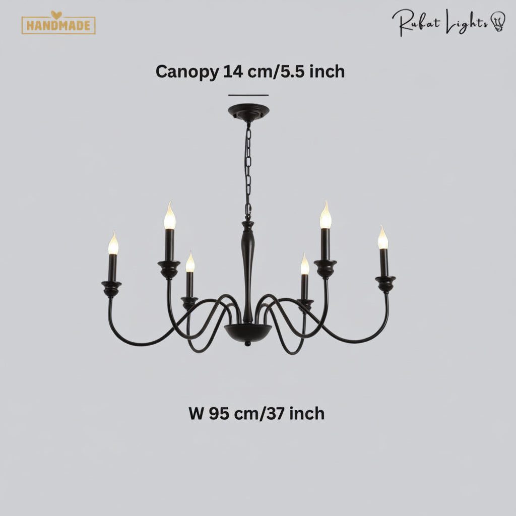 Ganeed Rustic Classic LED Iron Chandelier Light